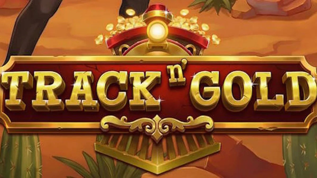 Visual kereta api emas klasik dalam permainan slot Track n’ Gold